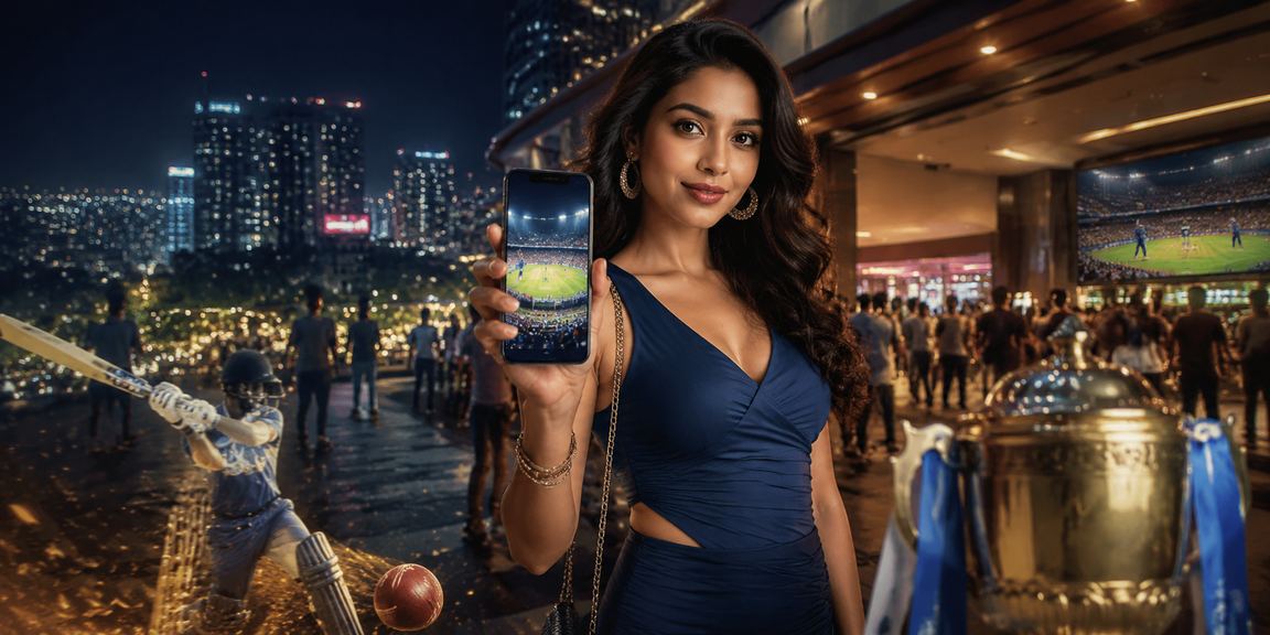 A user placing online cricket betting on a mobile device in Pune city